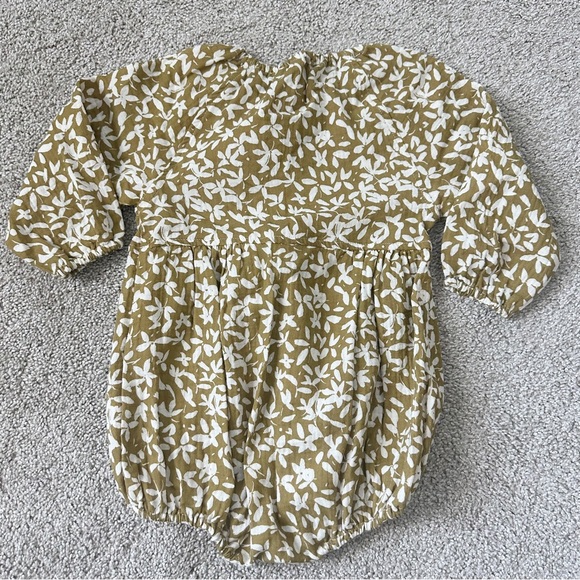 Rylee + Cru Long Sleeve Bubble Romper Ditsy Floral Gold Toddler Girl Sz 2-3 - Picture 5 of 6